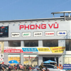 Biển hiệu alu chữ nổi mica Phong Vũ, Lê Văn Việt Quận 9