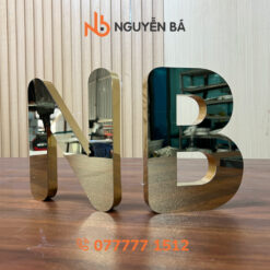 Chữ inox vàng gương