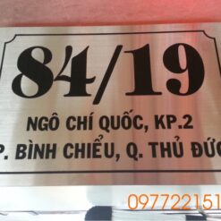 Gia công bảng số nhà inox ăn mòn tại TPHCM