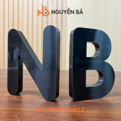 Chữ inox đen xước