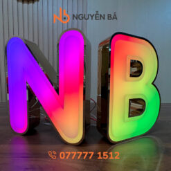 Chữ inox mặt mica