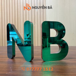 Chữ inox xanh lá
