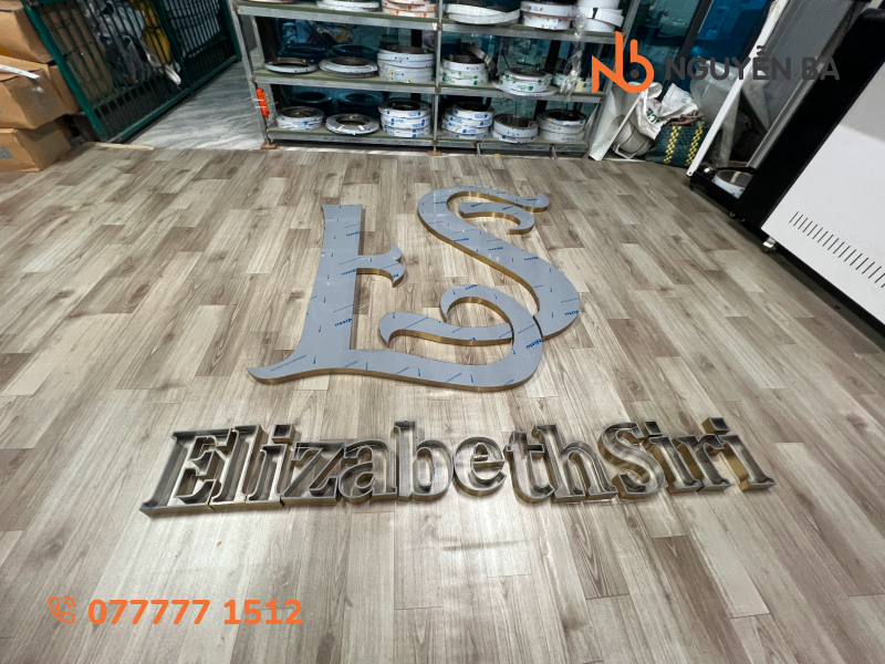 Viền chữ inox lọng mặt mica TPHCM
